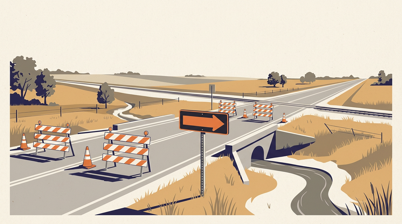 Railroad repairs in Cowley County to create 40-mile detour