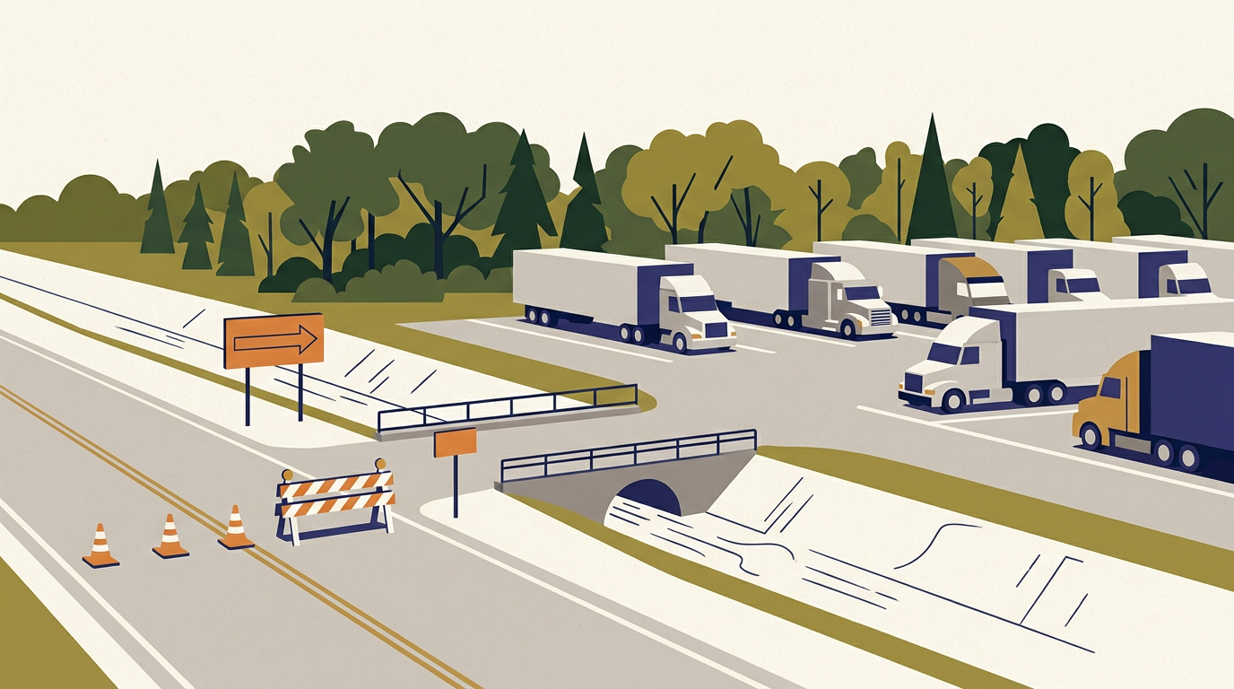 STV Supports 132-Space Truck Parking Project